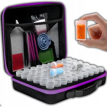 Obraz PŘÍSLUŠENSTVÍ PRO DIAMANTOVÉ VÝŠIVKY SADA KRABIČKA DIAMANTOVÉ MALOVÁNÍ V KUFRÍKU