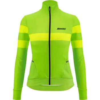 cyklistický dres Dámský dres SANTINI Coral Bengal Green - M