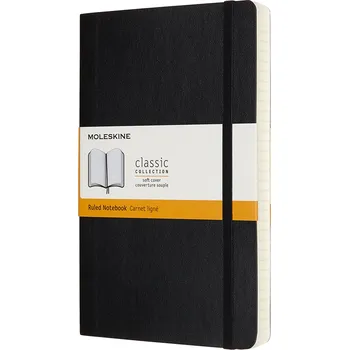 Kancelářské potřeby Moleskine, Linkovaný zápisník Moleskine Classic měkká vazba L 400 stran černý - Formadore