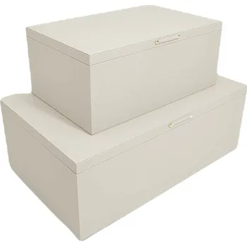 Úložný box Stackers, Krabička na potraviny Stackers Pebble se 3 přihrádkami světle béžová 2 ks - Formadore