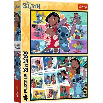 Puzzle TREFL 2x200 dílků Veselý život Stitche