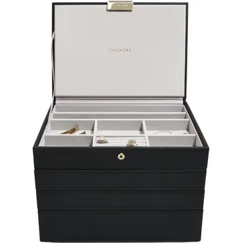 Šperkovnice Stackers, Krabička na šperky Stackers čtyřnásobná classic černá - Formadore