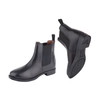 Jezdecká obuv Perka jezdecká kožená Star Waldhausen, černá Barva: černá, Velikost: 46