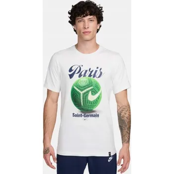 Pánské tričko Vel. M NIKE TRIČKO PSG tričko pánské sportovní bavlněné mládežnické bílé