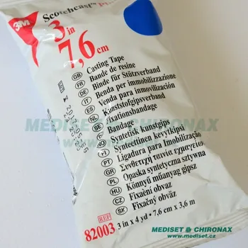 Sádra 3M™ Scotchcast™ Plus - 82003B - modrý - 7,6 cm x 3,6 m - Lehká sádra tuhá (rigidní)