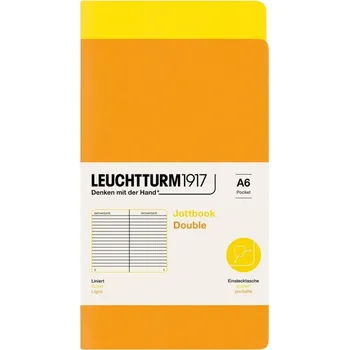 Diář Leuchtturm 1917, Zápisníky linkované v měkké vazbě Jottbook A6 žlutý a oranžový 80 g/m², 2 ks - Formadore