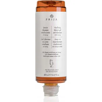 Koupelová kosmetika PRIJA šampon / sprchový gel s ženšenem, náplň do dávkovače 360 Ml