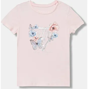 Chlapecké tričko Dětské tričko Guess K6RI21.K6YW4.PPY2 růžová 03X, vel. 96-104