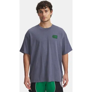 Pánské tričko Under Armour UA M HWT Hoops Courtside SS - Pánské Under Armour šedá 3270998