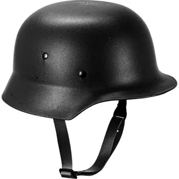 Karnevalový kostým Černá vojenská helma z tvrdého plastu