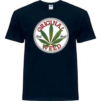 Pánské tričko panske_levne_tricko_potisk_seminko_travy Barva: Navy - tmavě modrá, velikost: L