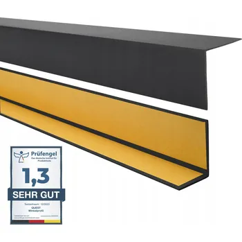 soklová lišta Rohová lišta z tvrdého PVC, úhelníkový profil, samolepicí, černá, 20x10mm, 150cm