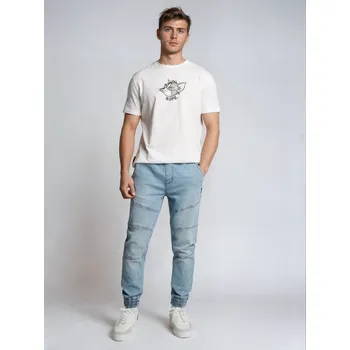 Pánské džíny Sinsay - Džíny jogger s efektem praní - modrá - 260HR-50J - 260HR-50J-28