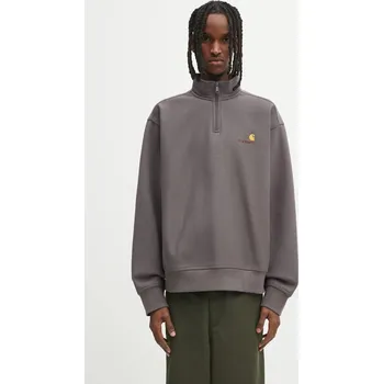 Pánská mikina Mikina Carhartt WIP Half Zip American Script, XL, šedá, 90X