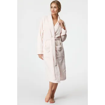 Dámské noční prádlo Astratex Dámský župan Terry s límcem krémová L/XL