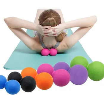 Masážní míček Masážní míček dvojitý Duoball, 12 x 6 cm Modrá