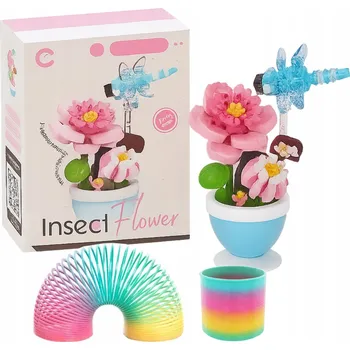 ostatní stavebnice MINI KREATIVNÍ STAVEBNICE PRO DĚTI KVĚTINY 3D 253 dílů 7338 + DÁREK