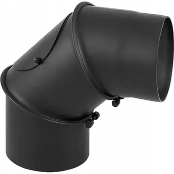 Kouřovod koleno černé stavitelné 150/0-90