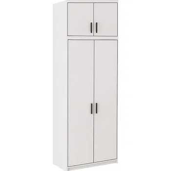 Šatní skříň EVERLY šatní skříň s nástavcem 2D, bílá