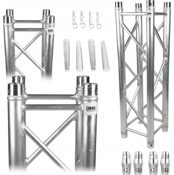 Bezpečnostní kamera Příhradová konstrukce jeviště, osvětlovací nosník, hliníková čtverec stříbrná 50x2mm 1,5m