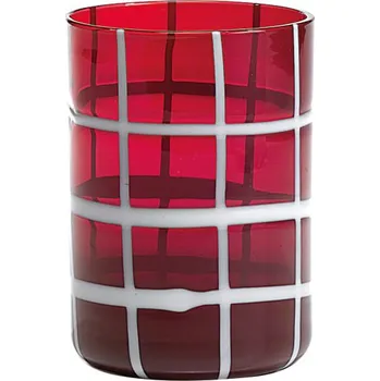 Sklenice Zafferano, Skleněný pohár Twiddle 350 ml červený - Formadore