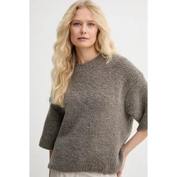 Pánské oblečení Svetr s příměsí vlny American Vintage ZOL18B hnědá 98X, vel. M/L