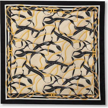 Šátek Hedvábný šátek Elisabetta Franchi FO21L61E2 béžová 08X, vel. ONE SIZE