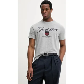 Pánské tričko Bavlněné tričko Gant 2003370 šedá 90X, vel. XXXL