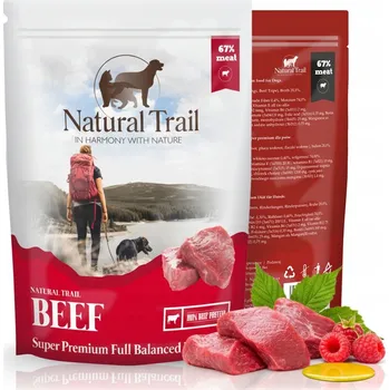 Krmivo pro psa Natural Trail monoproteinové kapsičky pro psy Hovězí 500g - hovězí maso