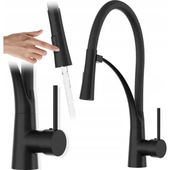 Vodovodní baterie Volně stojící Bateria kuchenna Granitan Nexo, černá, stříbrná