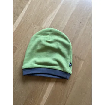 Čepice Čepice merino/bavlna dvouvrstvá - zelená/šedá, Duomamas Velikost: 6-12 měsíců