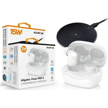 Sluchátka Aligator Pods Pro 2 + Bezdrátová nabíječka 15W