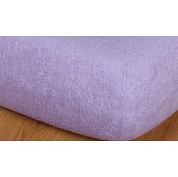 Prostěradlo froté vyšší matrace 90x220 cm fialová