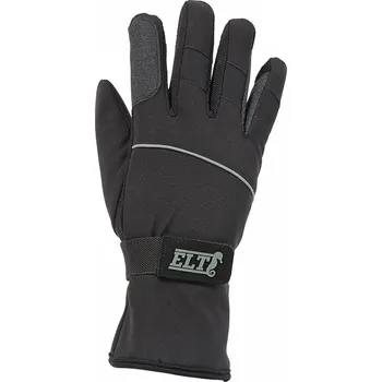 Jezdecké rukavice Jezdecké zimní softshelové rukavice ELT Turin Barva: černá, Velikost: S