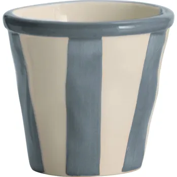 Zafferano, Hrnek Lido Righe s pruhy 70 ml šedý - Formadore