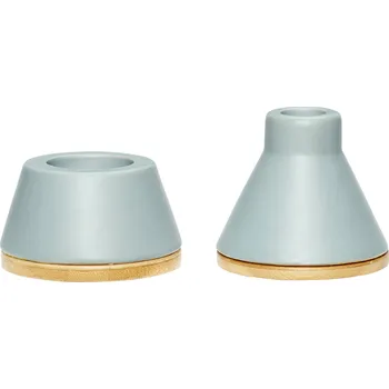 Svícen Hübsch, Svícen Hübsch keramický tlumená zelená 2 ks - Formadore