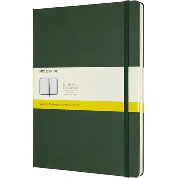 Kancelářské potřeby Moleskine, Čtverečkovaný zápisník Moleskine Classic tvrdá vazba XL 192 stran lesní zelená - Formadore