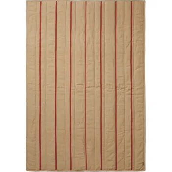 deka Ferm Living, Pikniková deka Grand s pruhy 120 x 170 cm hnědo-červený - Formadore