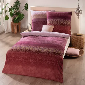 Povlečení Kaeppel | Flanelové povlečení Crystal vínový 140x200, 70x90