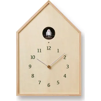 Hodiny Lemnos, Nástěnné hodiny s kukačkou Birdhouse přírodní - Formadore
