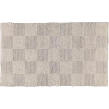 Koupelnová předložka Cawo, Koupelnový kobereček Cawo šachovnice ručně tkaný 60 x 100 cm béžový - Formadore