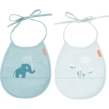 Done by deer, Bryndáčky s kapsou Happy Clouds sytě modré 2 ks - Formadore