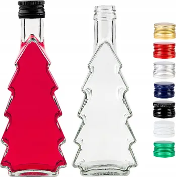 Láhev Láhev STROMEČEK 200 ml láhev na dárek vánoční likér likéry