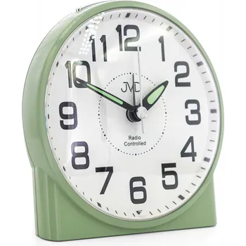 Budík BUDÍK JVD RB22.2 ZELENÝ ALARM SNOOZE PODSVÍCENÍ ŘÍZENÉ RÁDIEM