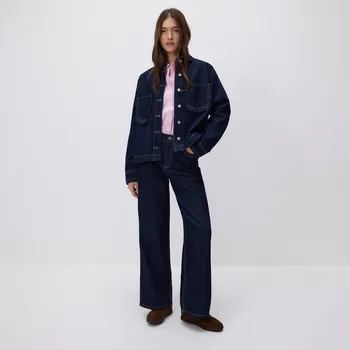 Dámské džíny Reserved - Džíny wide leg - ocelově modrá - 157IL-95J - 157IL-95J-38