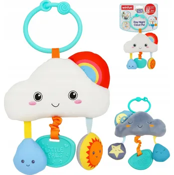 Hračka pro kojence SMILY PLAY Závěska obláček kousátko chrastítko 2v1
