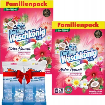 Prací prostředek Der Waschkonig Prací prášek Aloha Hawaii Color 4,5kg x2 +
