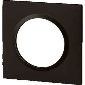 Stavebniny Legrand - Čtvercový talíř Dooxie, jednoduchý, černý se sametem