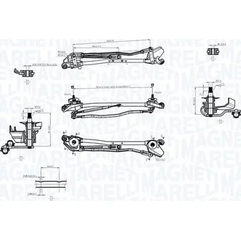 Motorek stěrače a odstřikovače Tyčoví stěračů MAGNETI MARELLI 085570740010