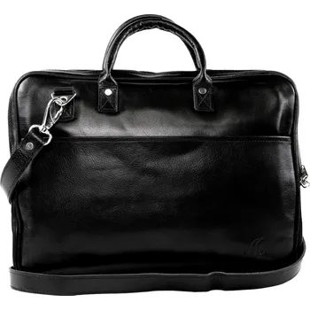 Kožená brašna na notebook černá DIPAK - SAJO, řemeslná výroba